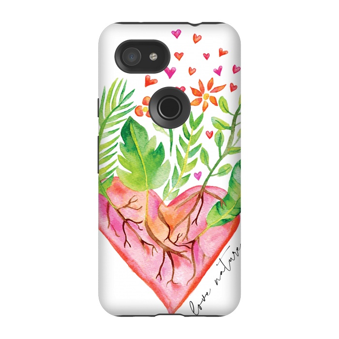 Pixel 3A StrongFit Love Nature by Pom Graphic Design