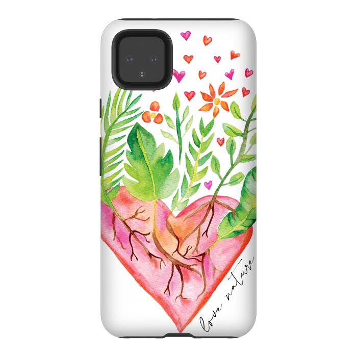 Pixel 4XL StrongFit Love Nature by Pom Graphic Design