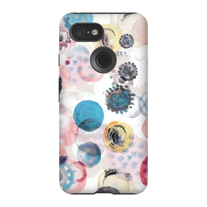 Pixel 3 StrongFit Colorful painted spots by Oana 