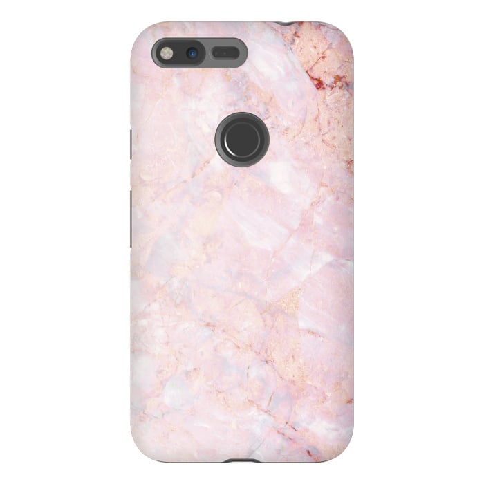 Pixel XL StrongFit Pastel pink elegant marble by Oana 
