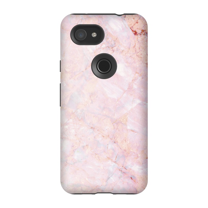Pixel 3A StrongFit Pastel pink elegant marble by Oana 