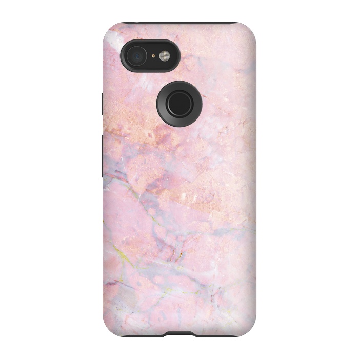 Pixel 3 StrongFit Soft pink marble by Oana 