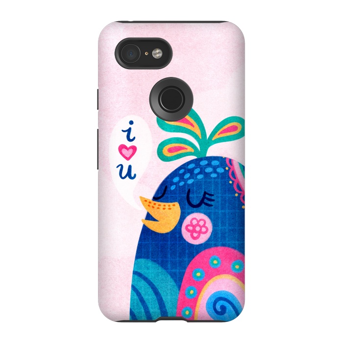Pixel 3 StrongFit I Love You Bird by Noonday Design