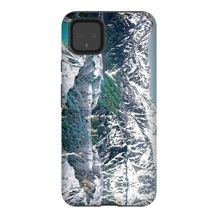 Pixel 4XL StrongFit Snowy mountains landscape by Oana 