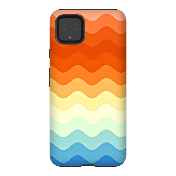 Pixel 4XL StrongFit Color Waves by Creativeaxle
