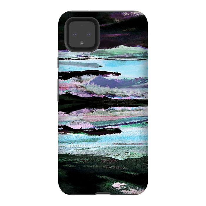 Pixel 4XL StrongFit Mountain landscape textured modern painting by Oana 