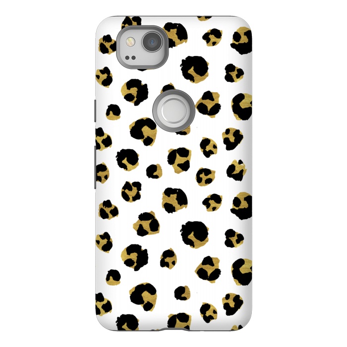 Pixel 2 StrongFit Leopard. Black and gold by Julia Badeeva