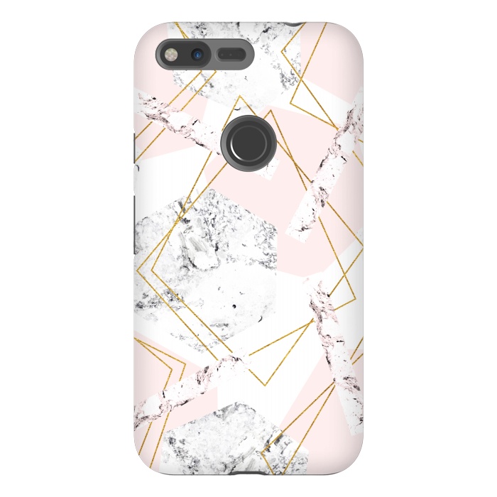 Pixel XL StrongFit Marble and abstract frames by Julia Badeeva