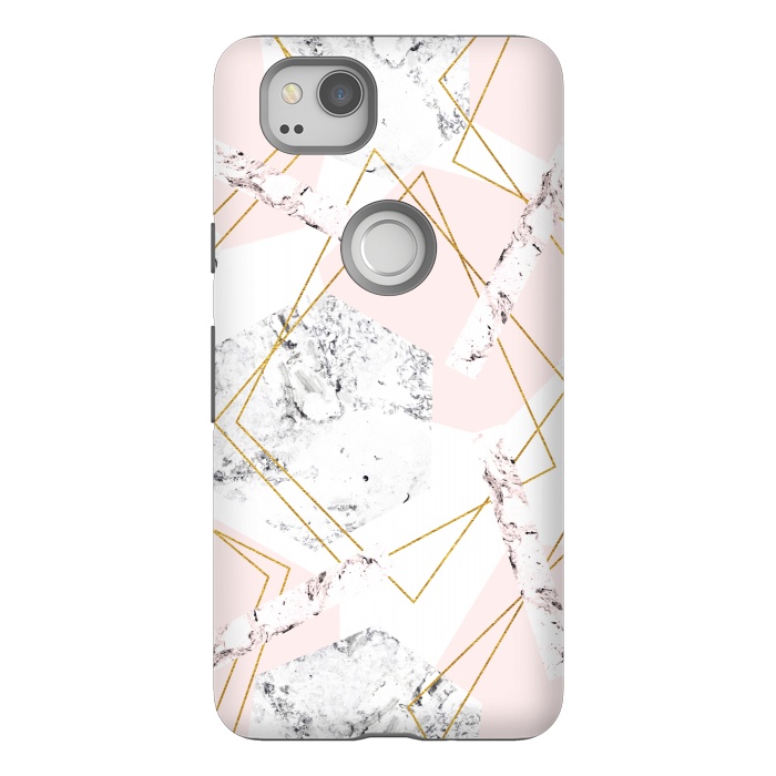Pixel 2 StrongFit Marble and abstract frames by Julia Badeeva