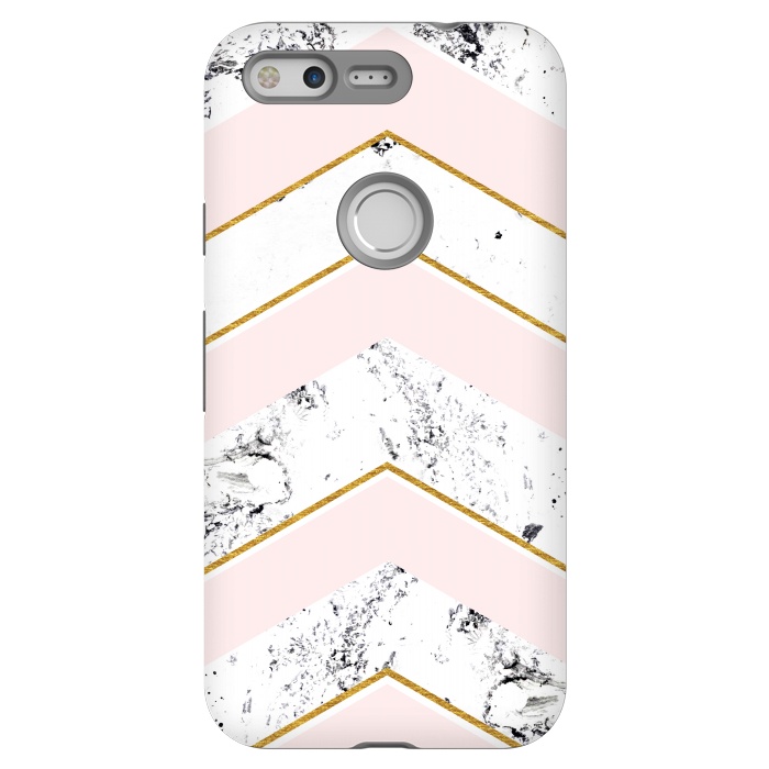 Pixel StrongFit Marble. Pink and gold by Julia Badeeva