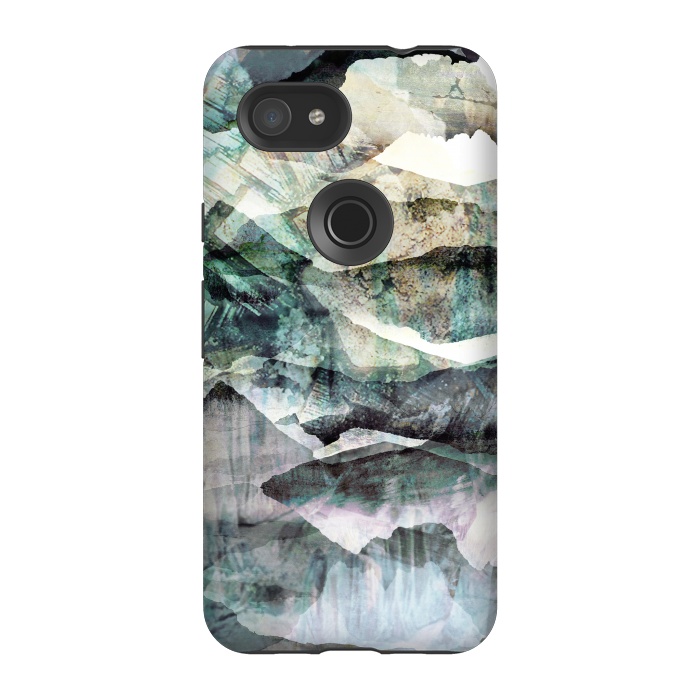 Pixel 3A StrongFit Faded stylised mountain landscape by Oana 