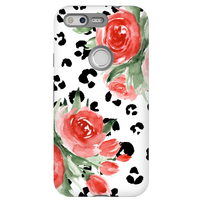 Pixel StrongFit Roses and leopard by Julia Badeeva