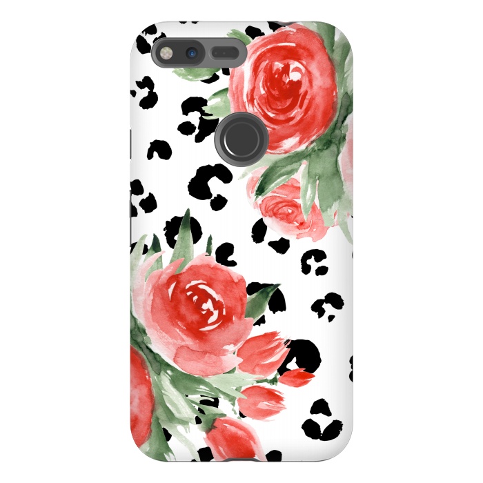 Pixel XL StrongFit Roses and leopard by Julia Badeeva