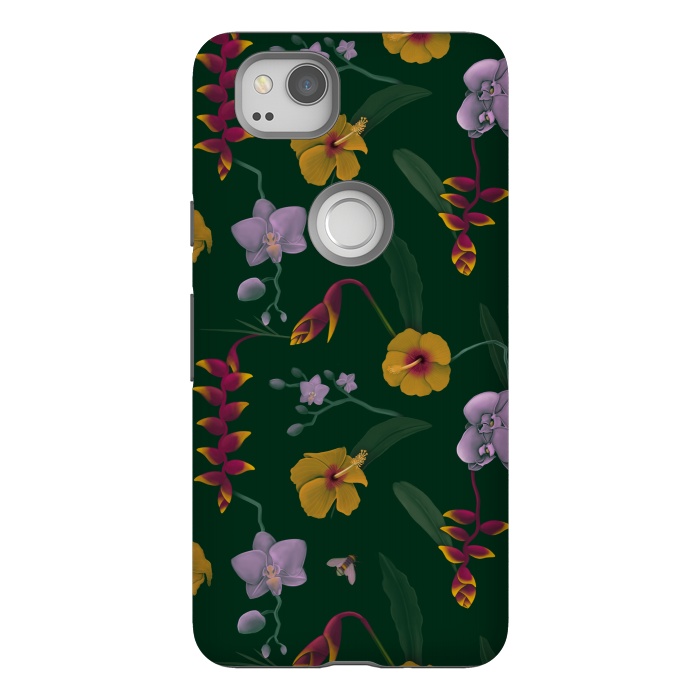 Pixel 2 StrongFit Heliconia & Hibiscus by Tishya Oedit