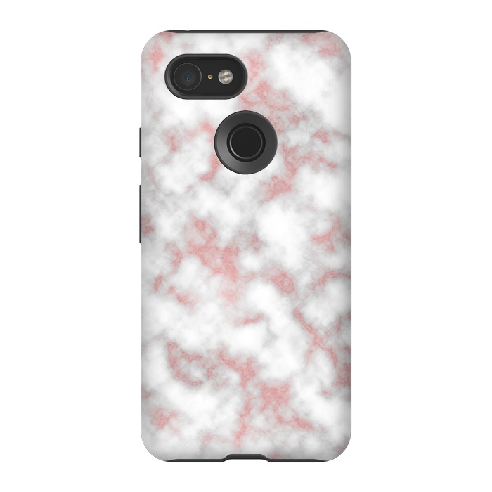 Pixel 3 StrongFit Rose Gold Marble Texture by Julie Erin Designs