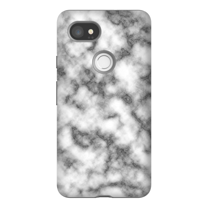 Pixel 2XL StrongFit Black and White Marble Texture by Julie Erin Designs