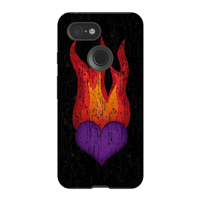 Pixel 3 StrongFit Heart on Fire by Majoih