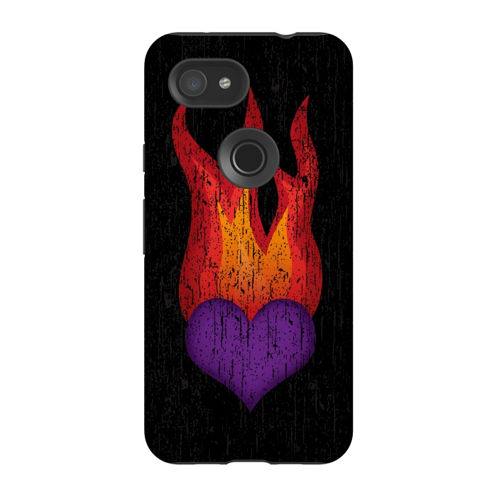 Pixel 3A StrongFit Heart on Fire by Majoih