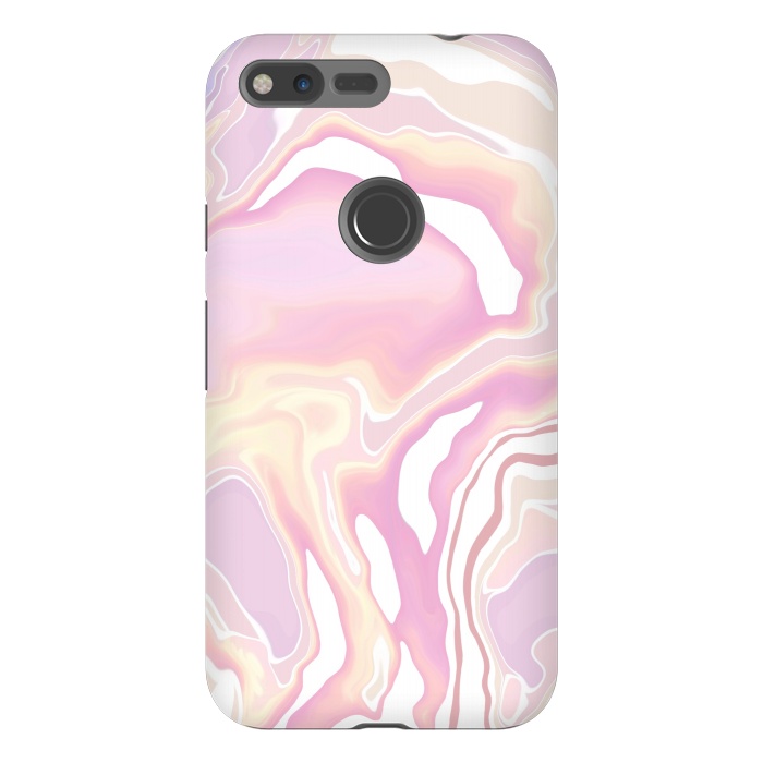 Pixel XL StrongFit Pink marble art by Jms