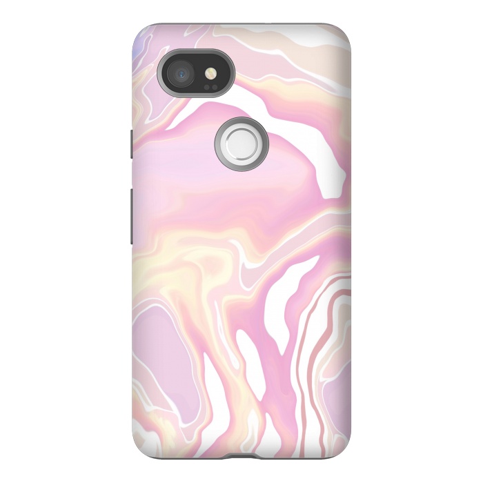 Pixel 2XL StrongFit Pink marble art by Jms
