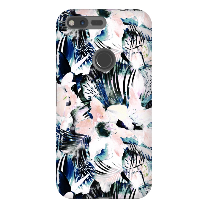 Pixel XL StrongFit Jungle leaves and flowers by Oana 