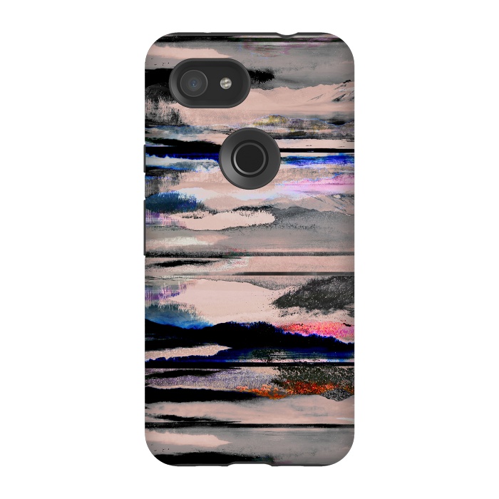 Pixel 3A StrongFit Mountain landscape brushed painted pattern by Oana 