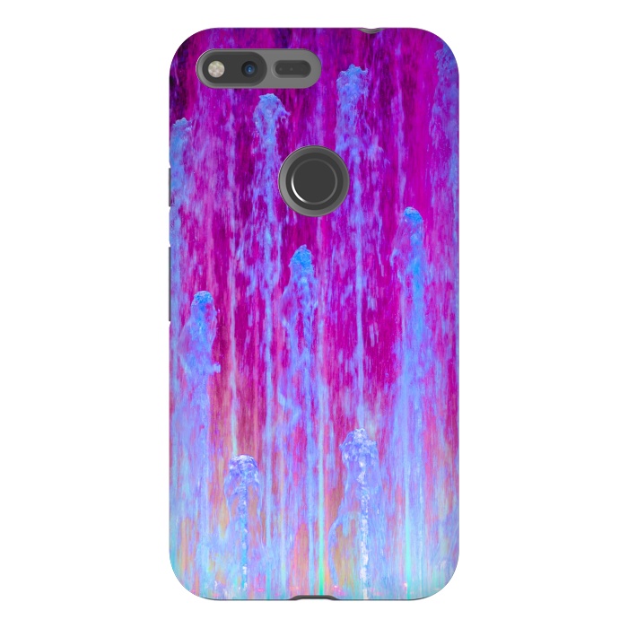 Pixel XL StrongFit Pink blue abstract  by Winston