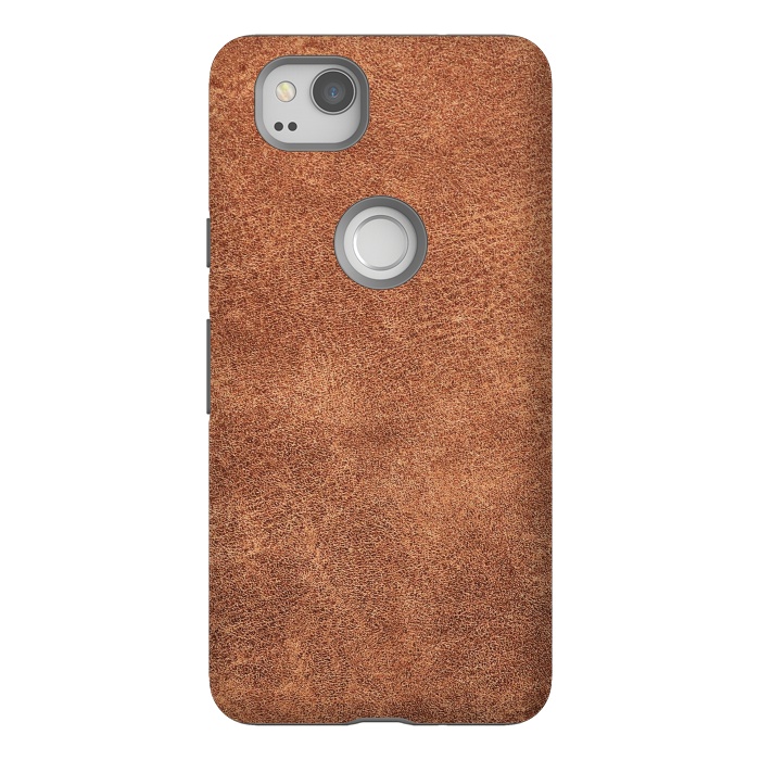 Pixel 2 StrongFit Brown leather texture  by Winston