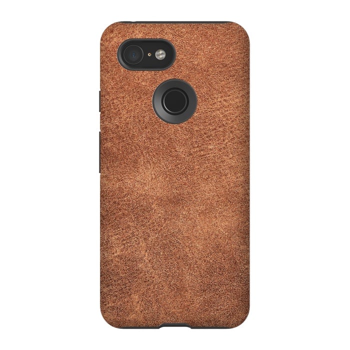 Pixel 3 StrongFit Brown leather texture  by Winston