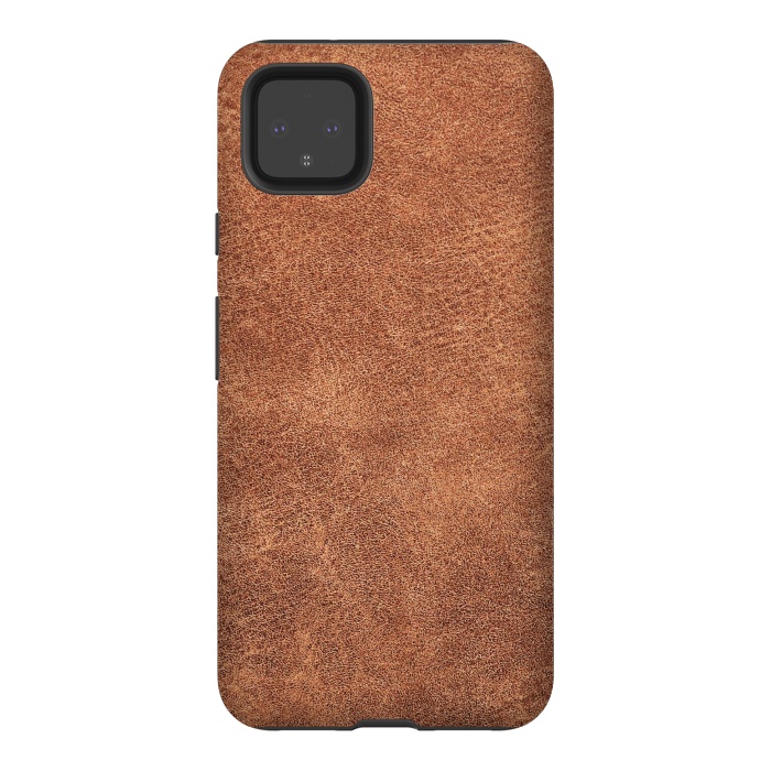 Pixel 4XL StrongFit Brown leather texture  by Winston