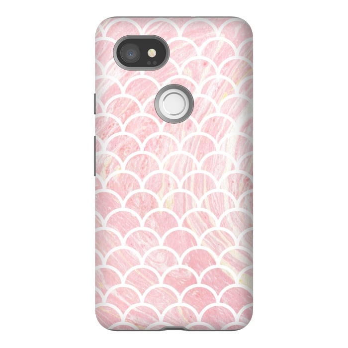 Pixel 2XL StrongFit Pink marble by Julia Badeeva