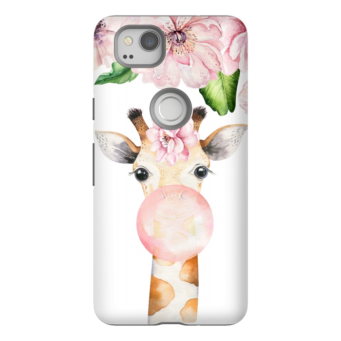 Pixel 2 StrongFit Flower Giraffe With Chewing gum by  Utart