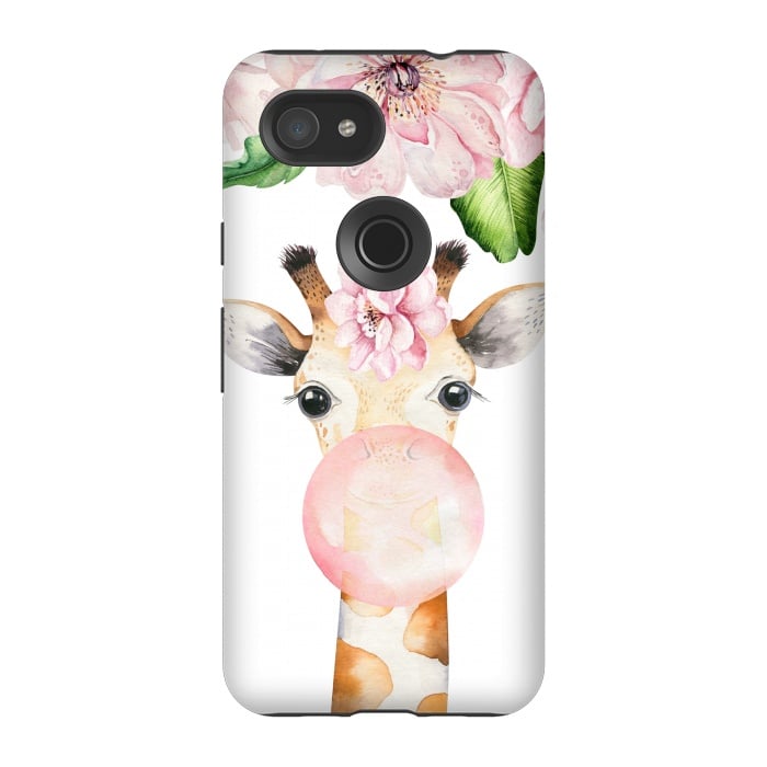 Pixel 3A StrongFit Flower Giraffe With Chewing gum by  Utart