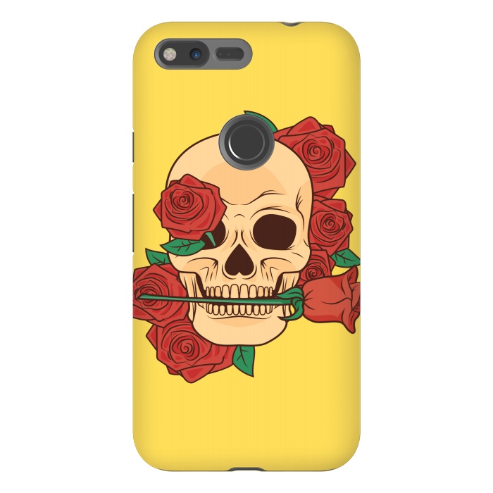 Pixel XL StrongFit RED ROSE SKULL BABY by MALLIKA