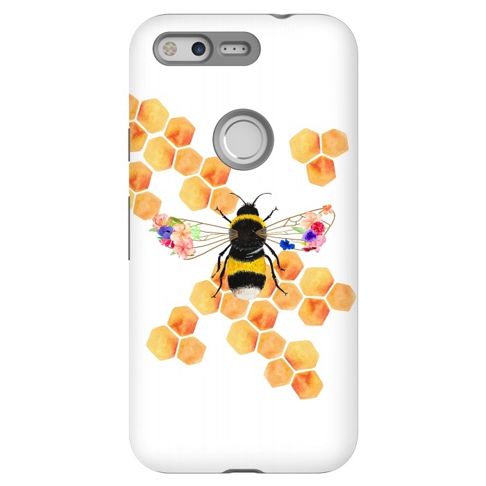 Pixel StrongFit Floral Honeycomb  by Amaya Brydon