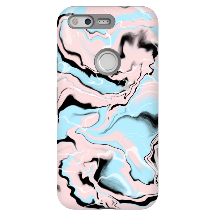 Pixel StrongFit Marble blue peach by Jms