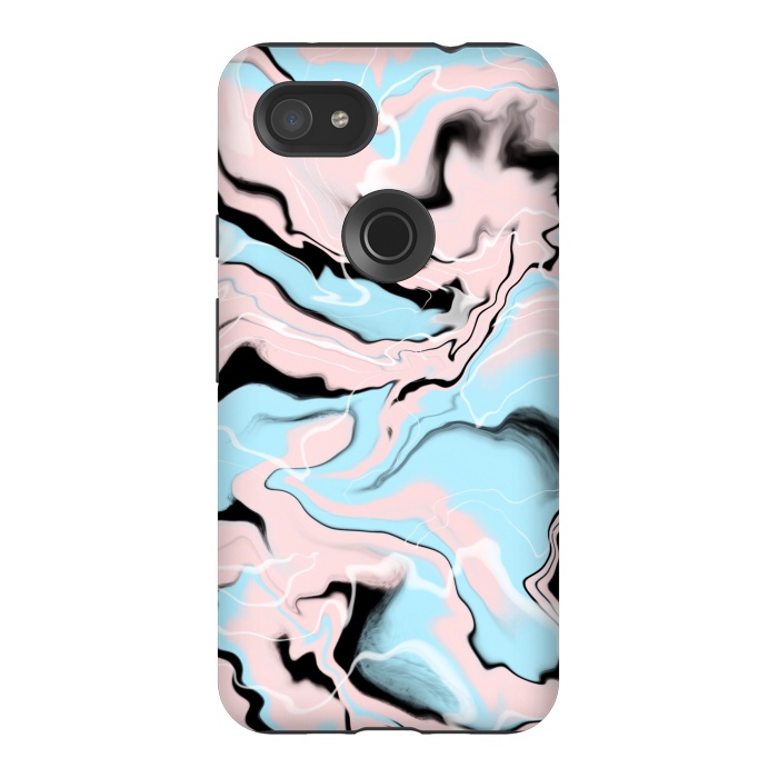 Pixel 3AXL StrongFit Marble blue peach by Jms