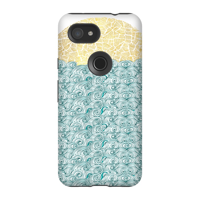 Pixel 3A StrongFit Tribal Sea and Ocean by Pom Graphic Design