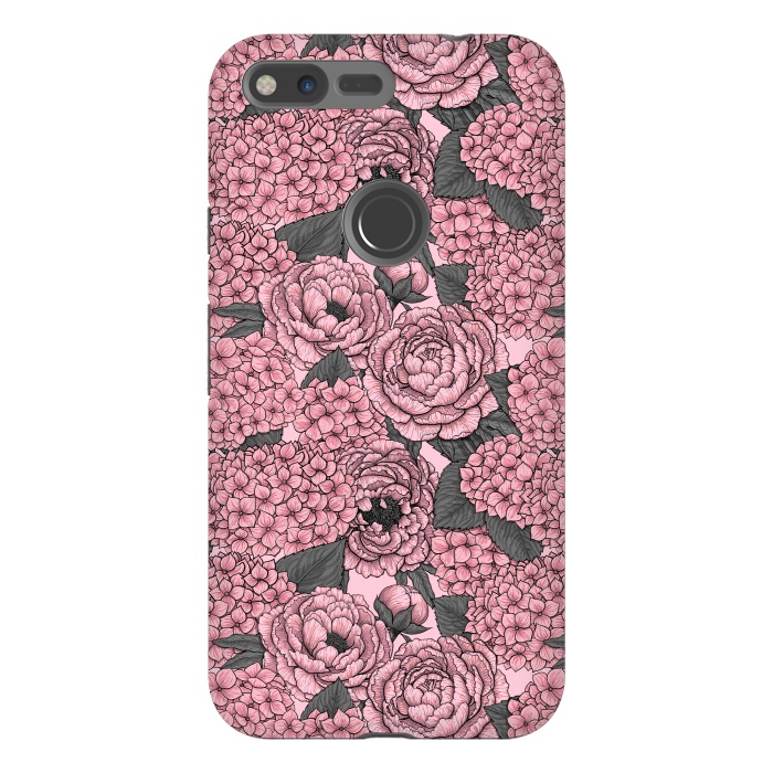 Pixel XL StrongFit Peony and hydrangea in pink by Katerina Kirilova