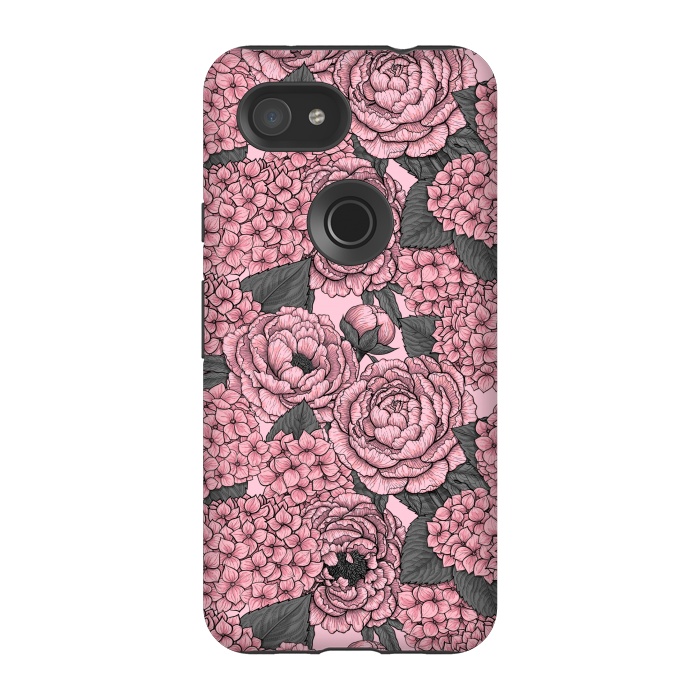 Pixel 3A StrongFit Peony and hydrangea in pink by Katerina Kirilova