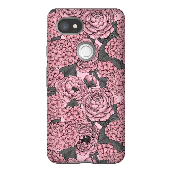Pixel 2XL StrongFit Peony and hydrangea in pink by Katerina Kirilova