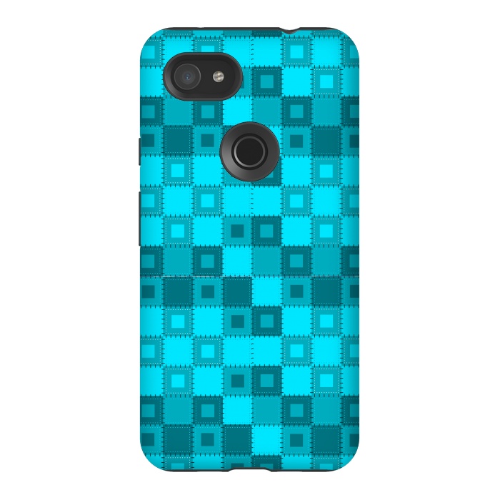 Pixel 3AXL StrongFit blue patchwork by MALLIKA