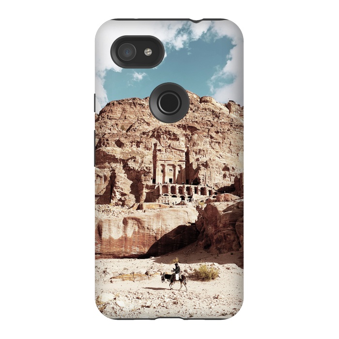 Pixel 3AXL StrongFit Petra temple Jordan sandstone landscape by Oana 