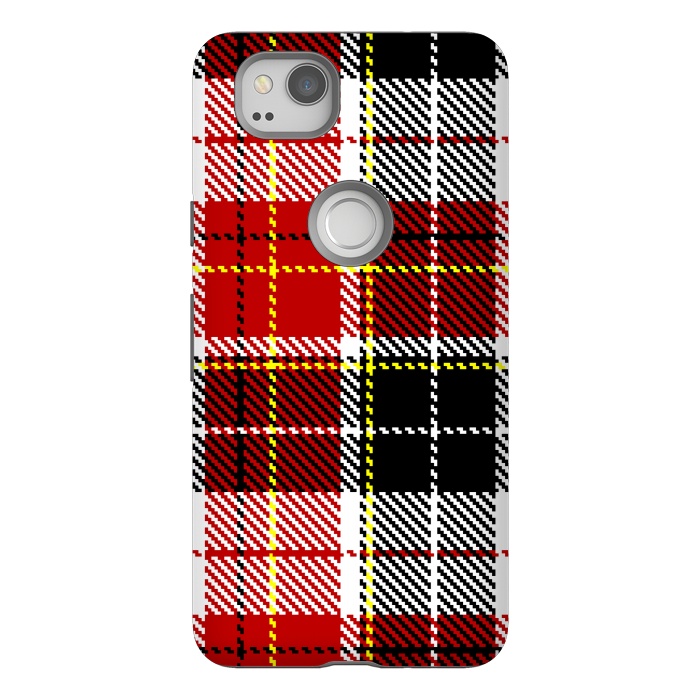 Pixel 2 StrongFit RED AND  BLACK CHECKS by MALLIKA