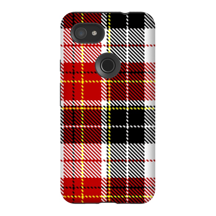 Pixel 3AXL StrongFit RED AND  BLACK CHECKS by MALLIKA