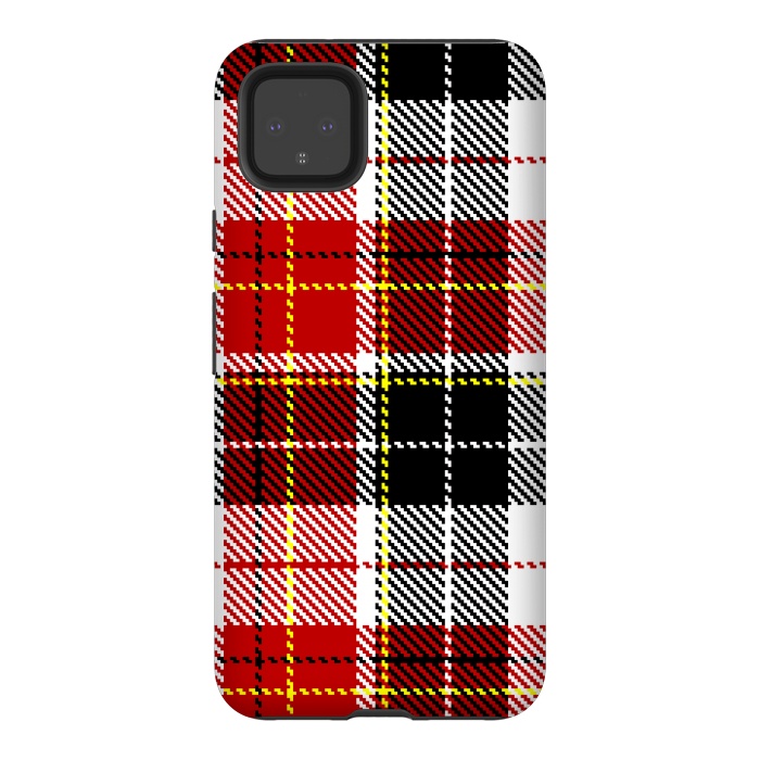 Pixel 4XL StrongFit RED AND  BLACK CHECKS by MALLIKA