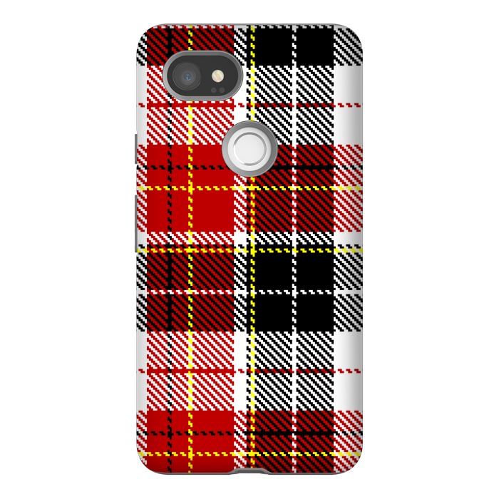 Pixel 2XL StrongFit RED AND  BLACK CHECKS by MALLIKA