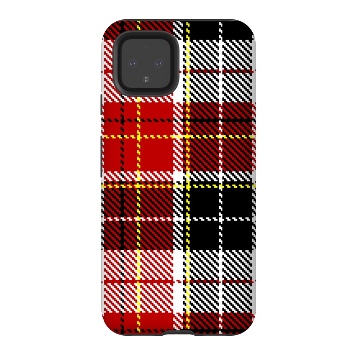 Pixel 4 StrongFit RED AND  BLACK CHECKS by MALLIKA