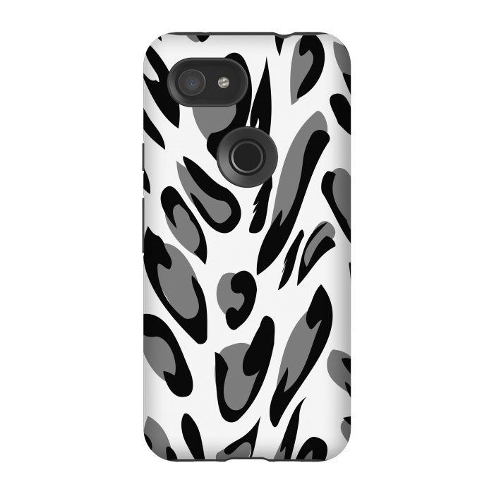 Pixel 3A StrongFit gray animal print by haroulita
