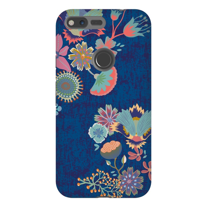 Pixel XL StrongFit Blue chinz florals by Nina Leth